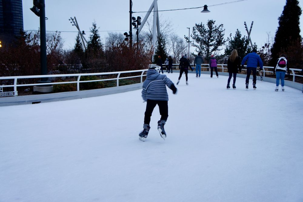 Ice skating at Maggie Daley Park