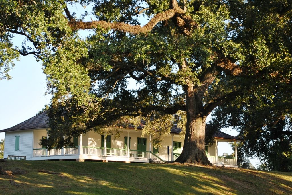 Exterior of a house at Magnolia Mound Plantation