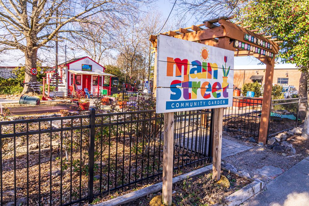 Entrance to Main Street Community Garden