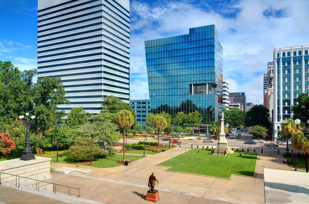 View of the skyline from Main Street District