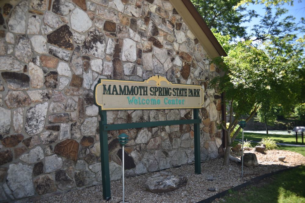 Signboard of Mammoth Spring State Park