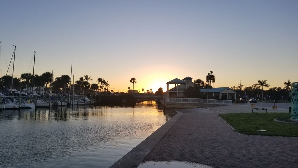 Sunset over Manatee Observation Center