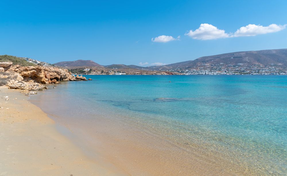 The clear waters of Marcello Beach