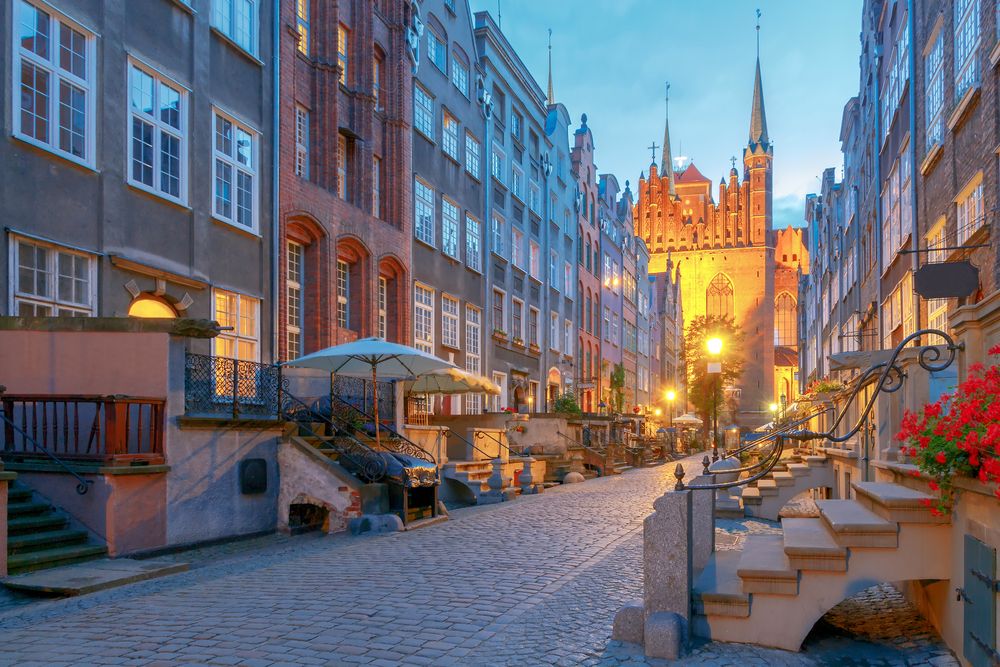 Beautiful view of the Mariacka Street
