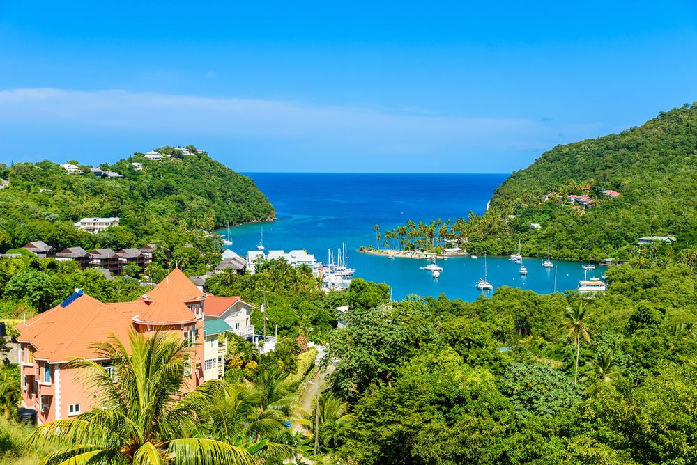 Daytime view of Marigot Bay