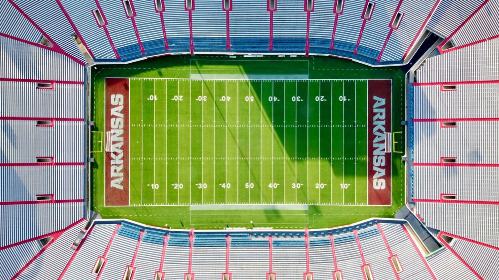Aerial view of Memorial Stadium