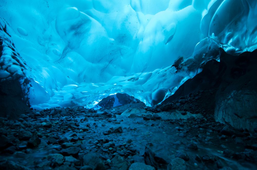 Ice cave at Mendenhall Glacier