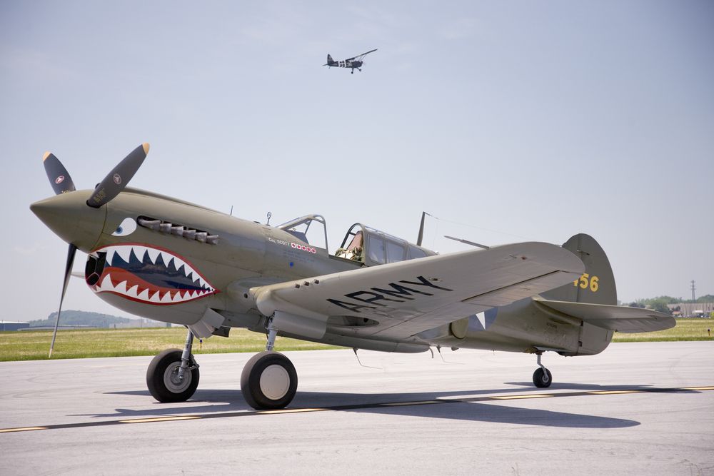 War hawk fighter plane at Mid-Atlantic Air Museum
