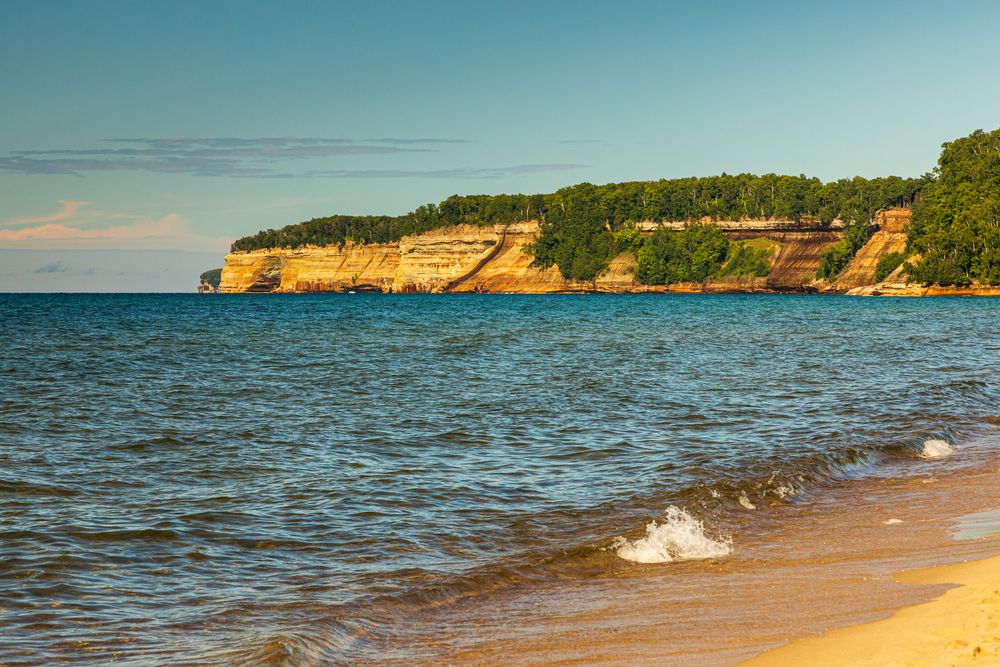 Waves touching the shores of Miners Beach