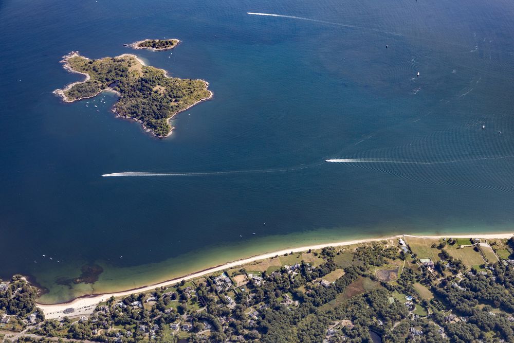 Aerial view of Misery Islands