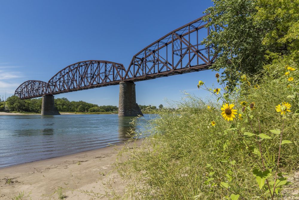 A bridge over Missouri river