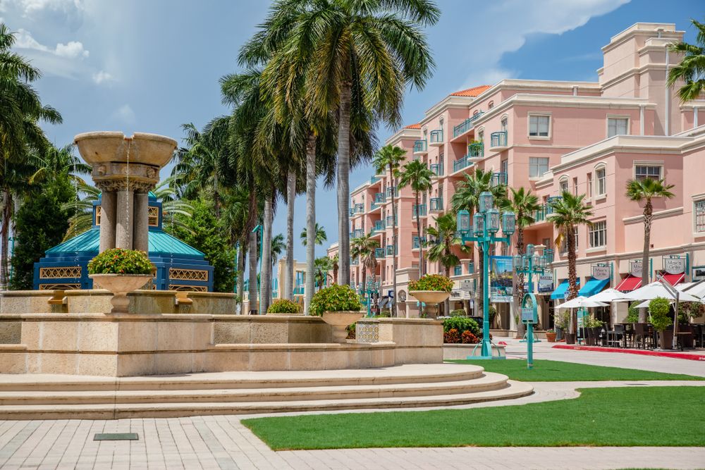 Daytime view of the beautiful Mizner Park