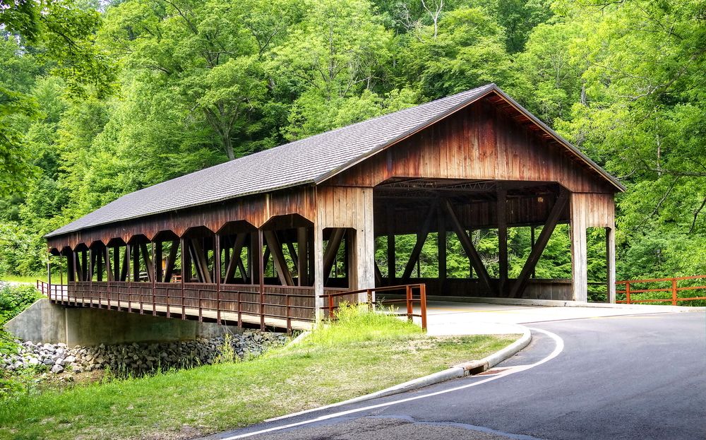 View of Mohican State Park Covered Bridge