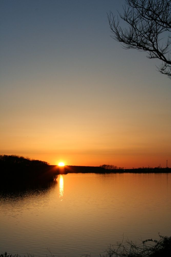 Vibrant sunset at Montauk