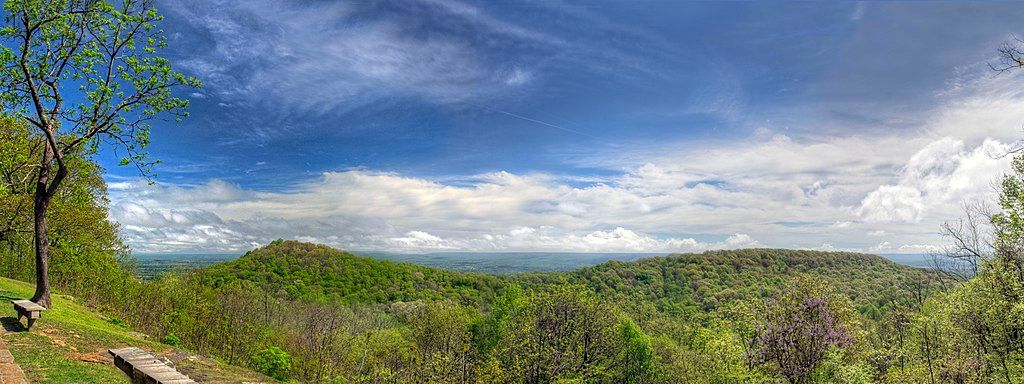 Overlooking view of Monte Sano State Park’s Mountain