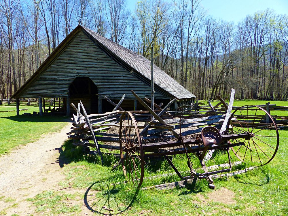 Wooden house at Mountain Farm Museum