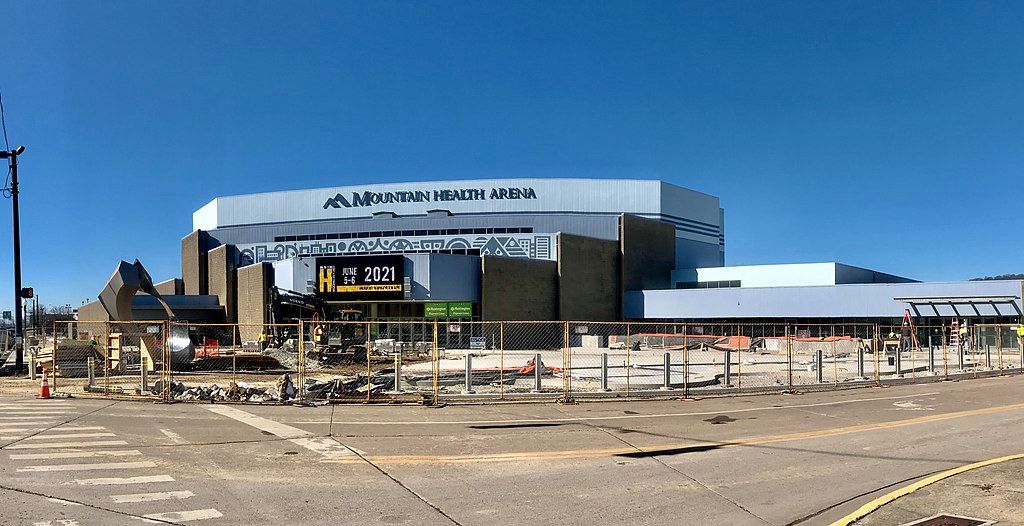 Front view of Mountain Health Arena
