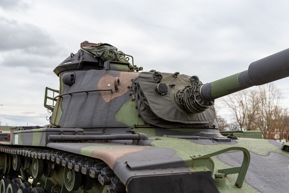 Military battle tank at Museum of Kansas National Guard