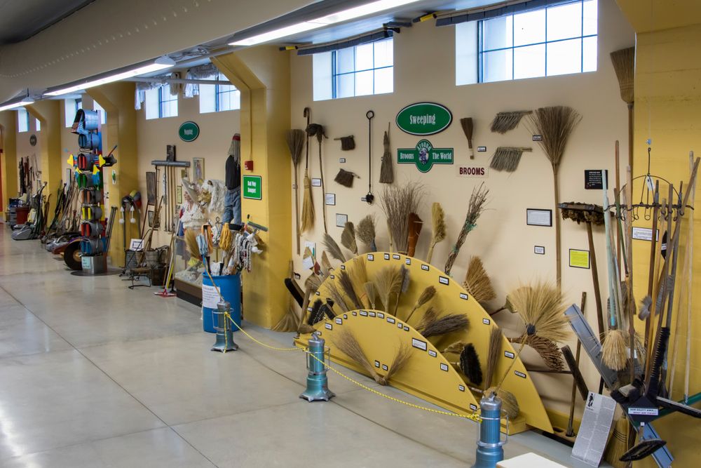 Cleaning tools displayed in Museum of clean