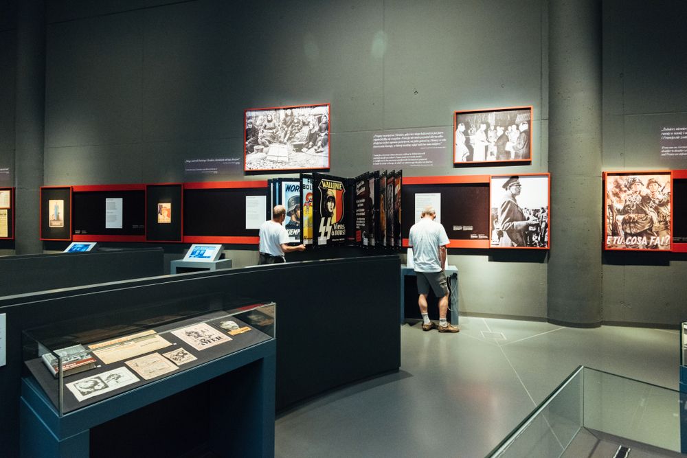 Exhibits inside the Museum of the Second World War