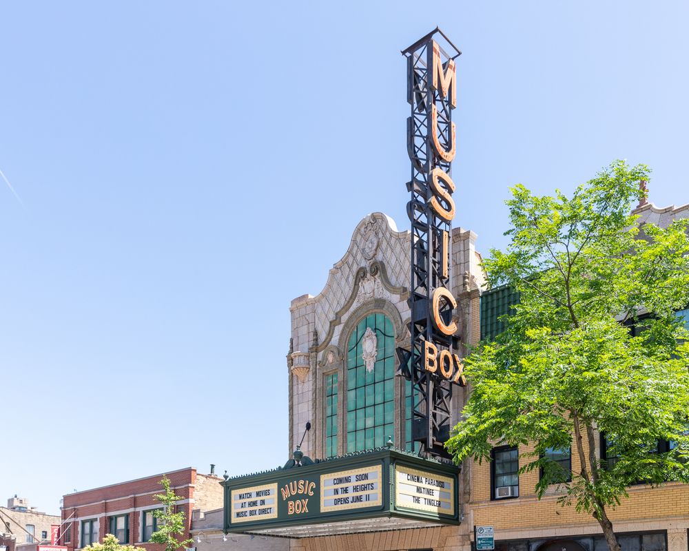 Exterior view of Music Box Theatre