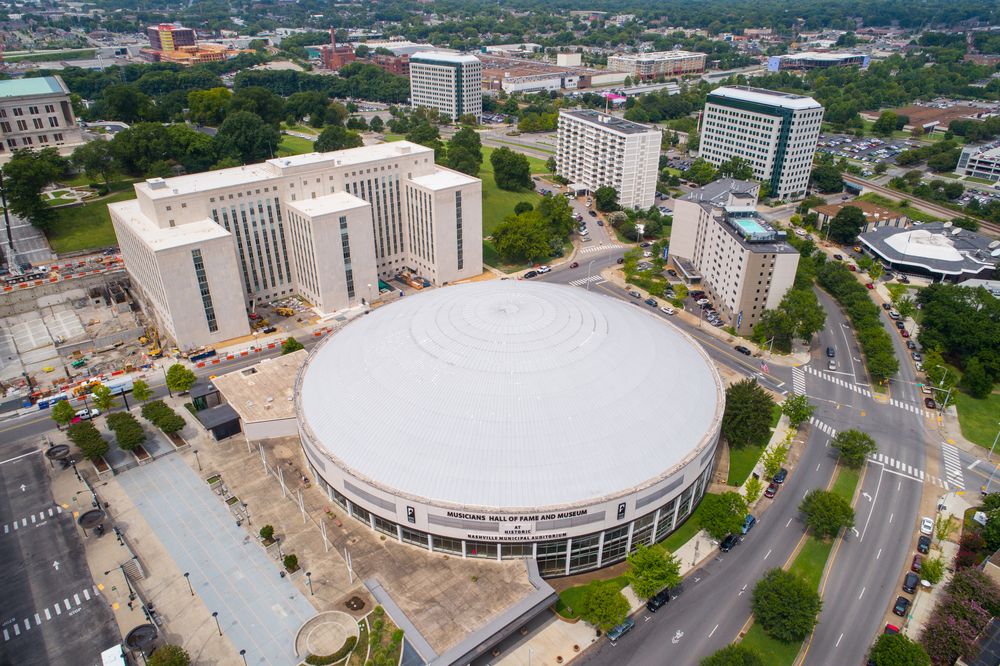 Bird's eye view of the Musician Hall of Fame and Museum