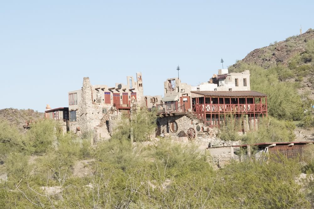 A distant view of Mystery Castle