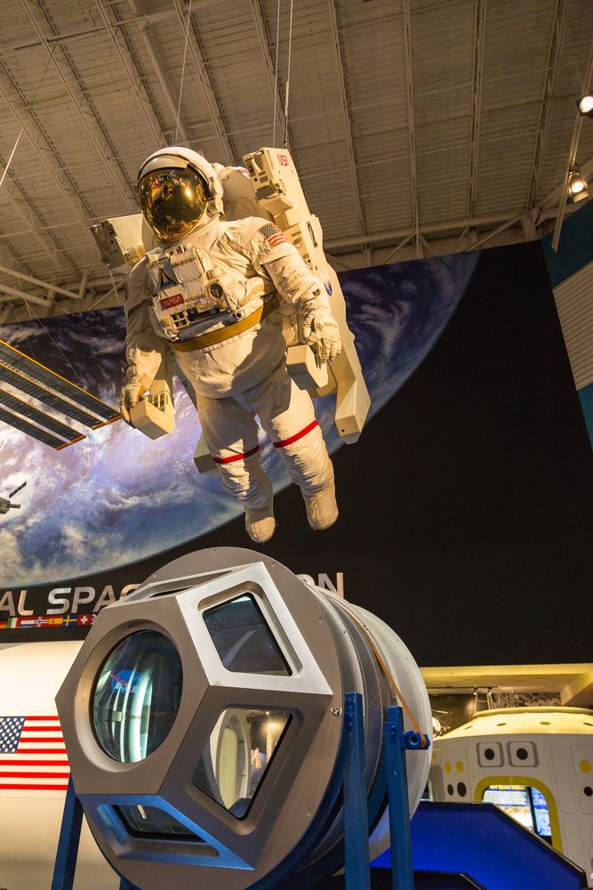 Model of an astronaut at NASA Johnson Space Center