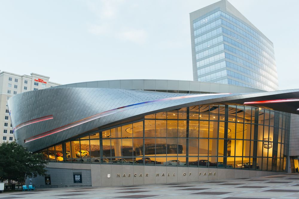 Exterior view of the NASCAR Hall of Fame