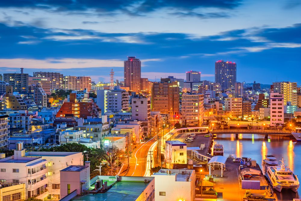 Aerial view of Naha
