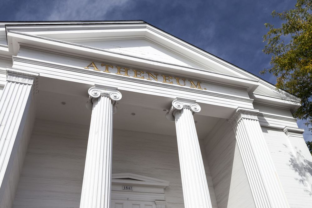 Top part of Nantucket Atheneum