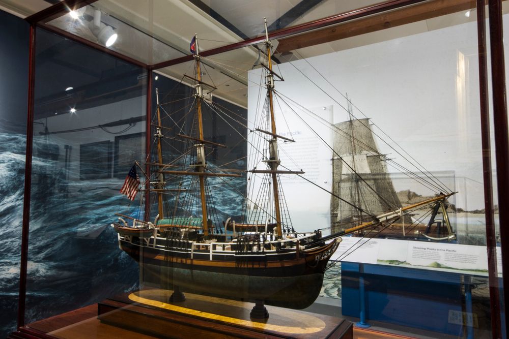 Ship display in Nantucket Whaling Museum