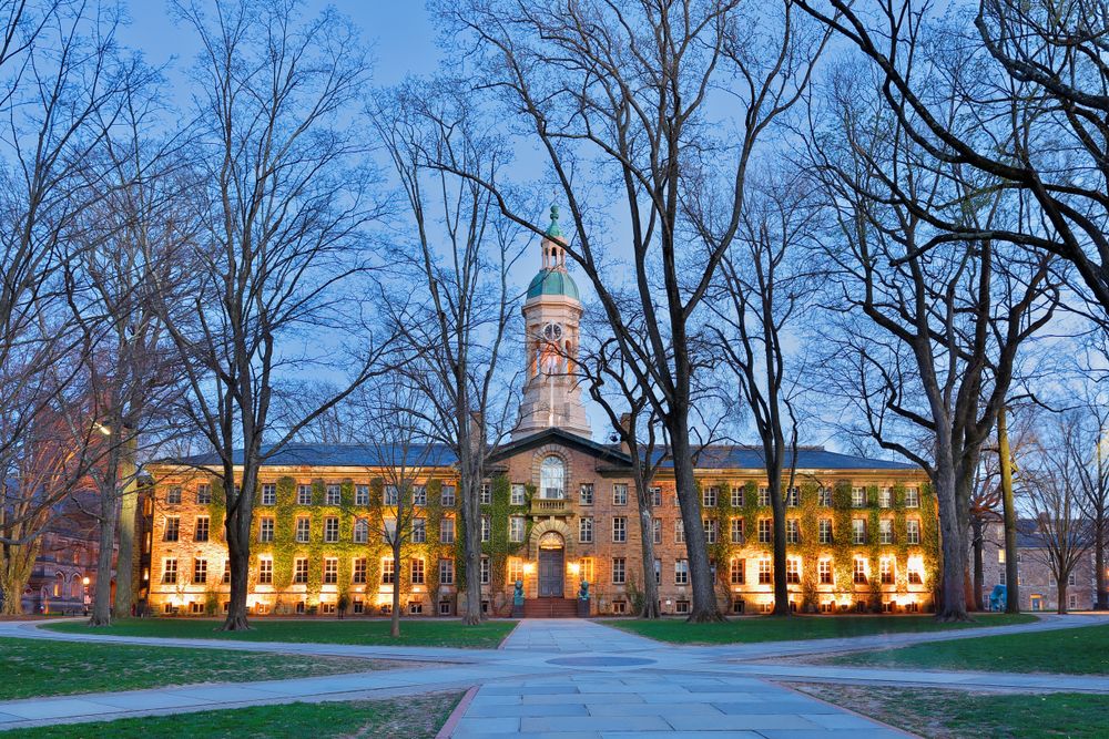 Night view of Nassau Hall