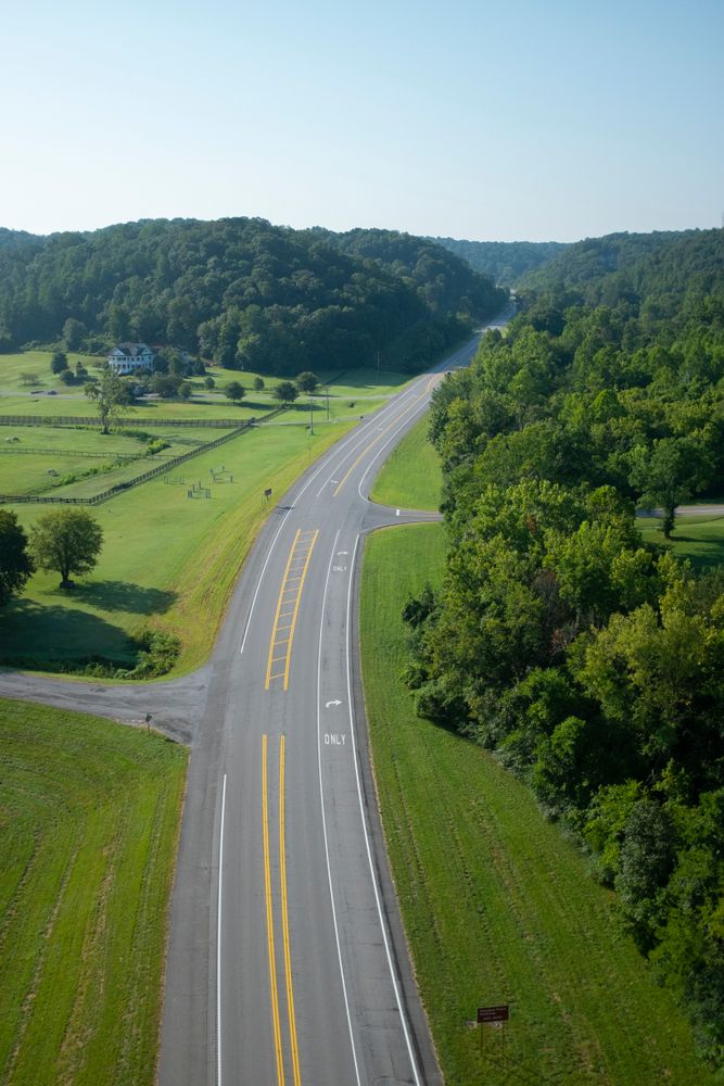 Bird's eye view of the Natchez Trace Parkway