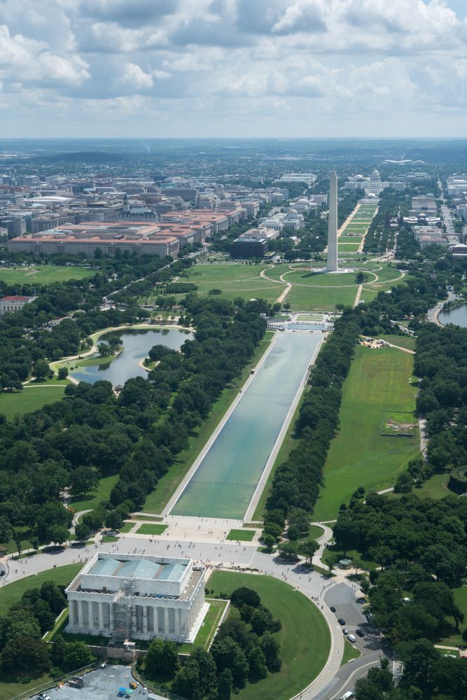 Bird's eye view of National Mall