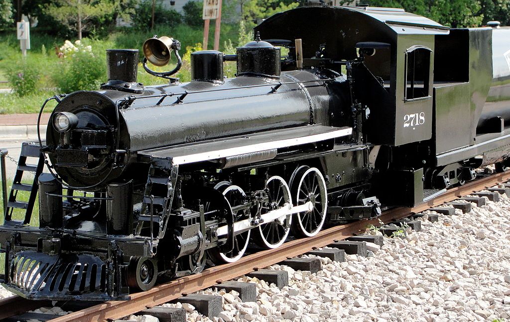 A steam train at National Railroad Museum