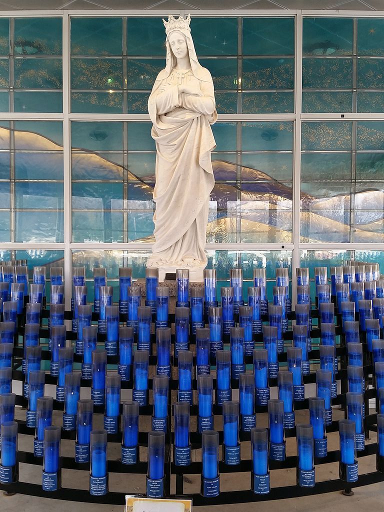 Mother Mary statue at National Shrine of Our Lady of La Salette