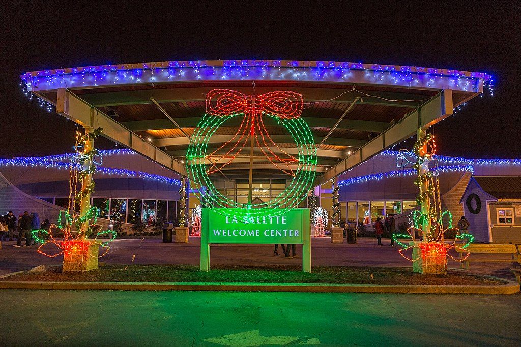 National Shrine of Our Lady of La Salette decoraded during christmas