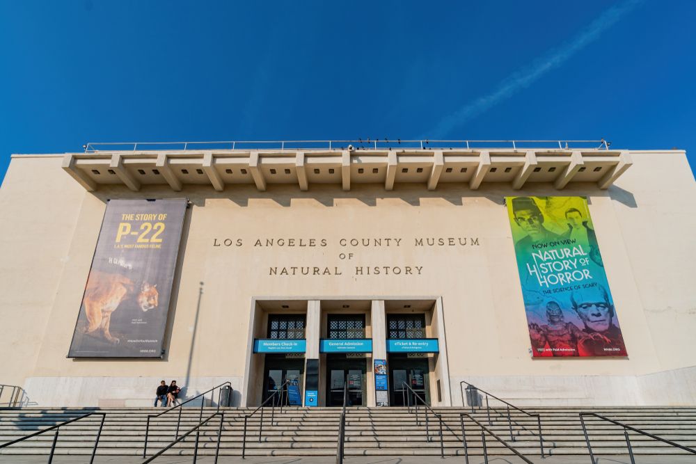 Entrance to the Natural History Museum of Los Angeles