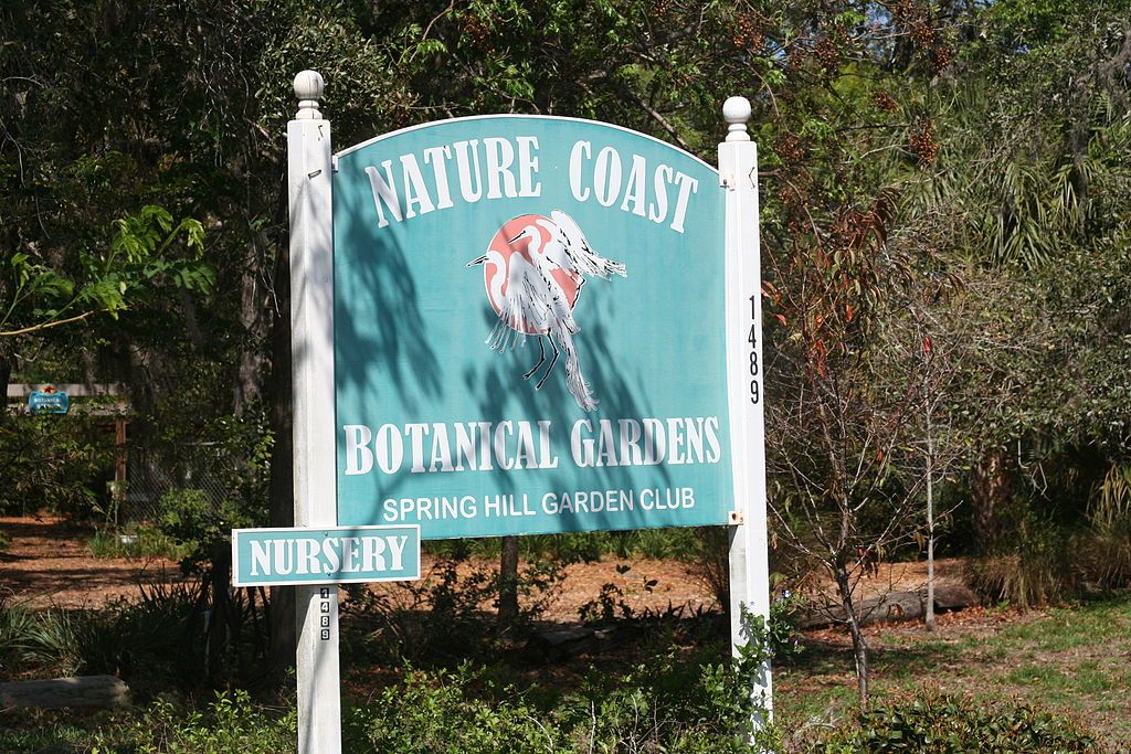 A Sign in Nature Coast Botanical Gardens & Nursery