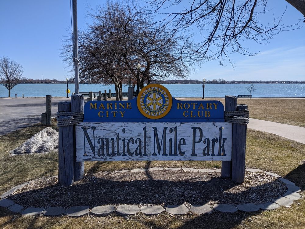 Signage of the Nautical Mile Park