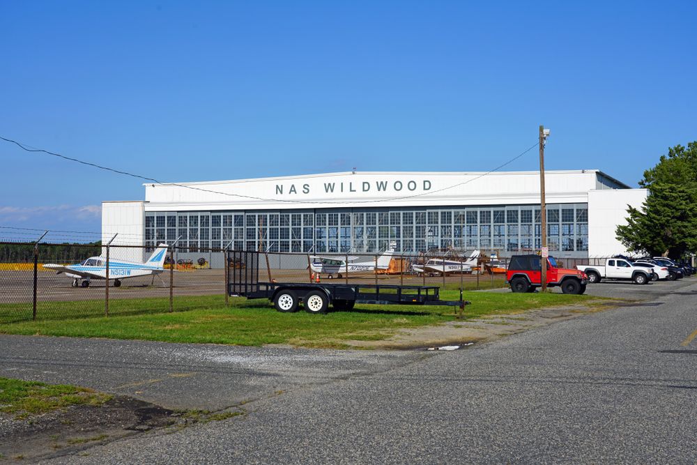 Exterior view of Naval Air Station Wildwood Aviation Museum