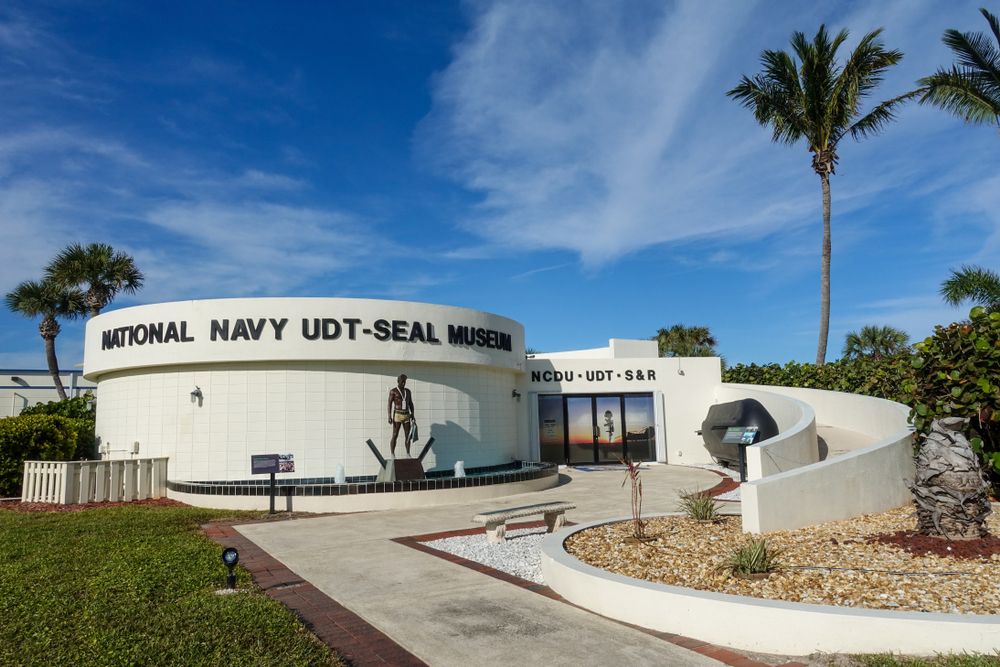 Exterior of the Navy Seal Museum
