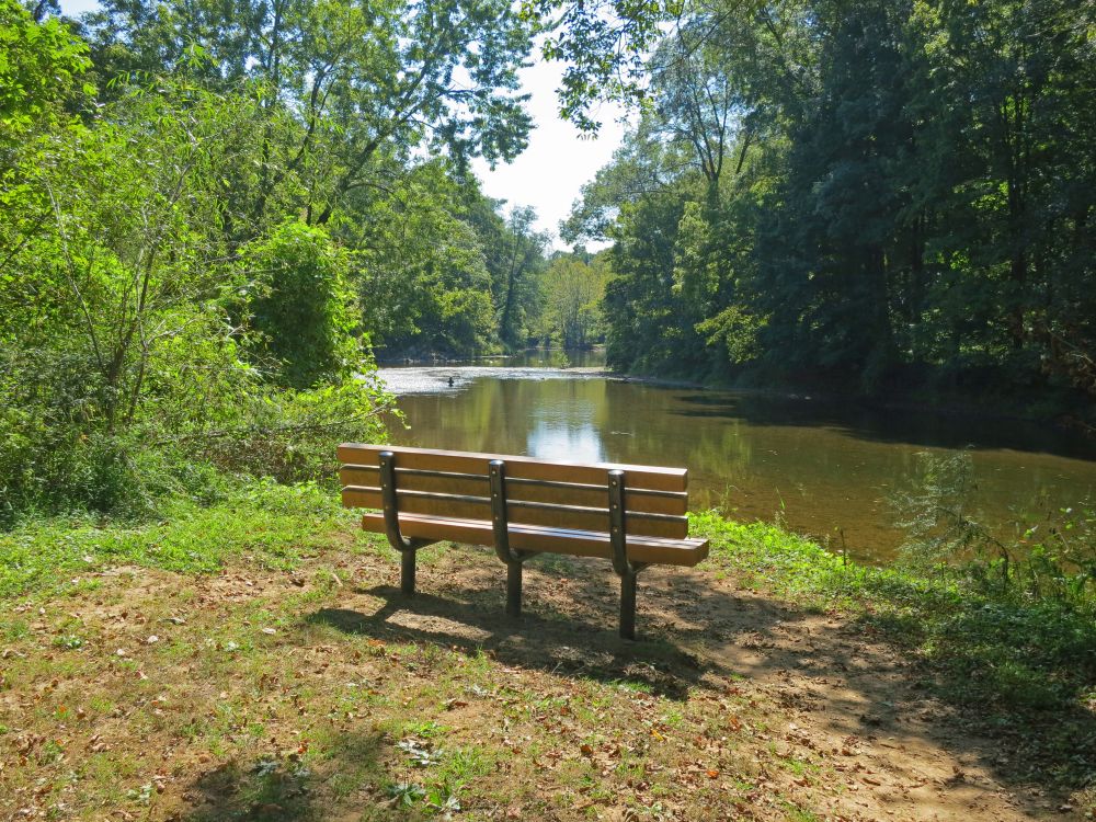 Bench overlooking Neshaminy Creek