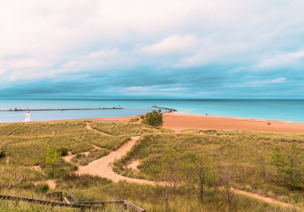Scenic view of New Buffalo Beach