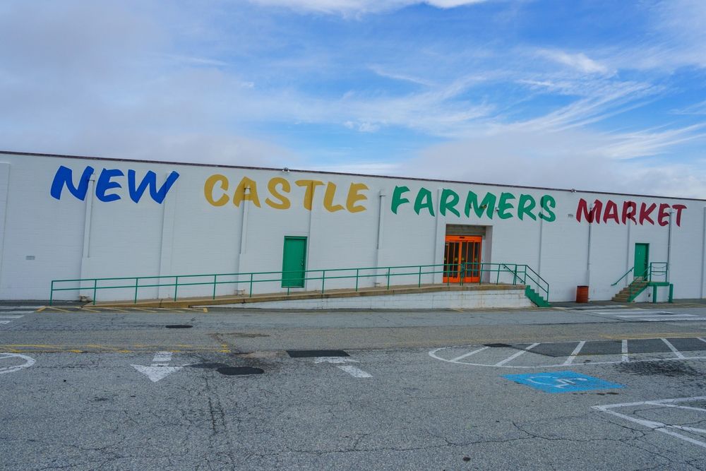 Exterior view of the New Castle Farmers Market