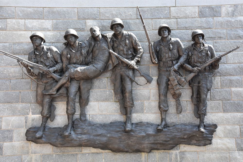 Sculptures at New Jersey Korean War Memorial