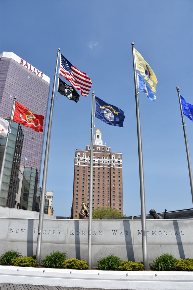 Flags at New Jersey Korean War Memorial