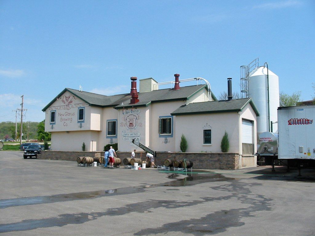 Side view of New Glarus Brewing Company's exterior