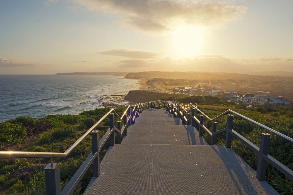 Newcastle Memorial Walk during sunset